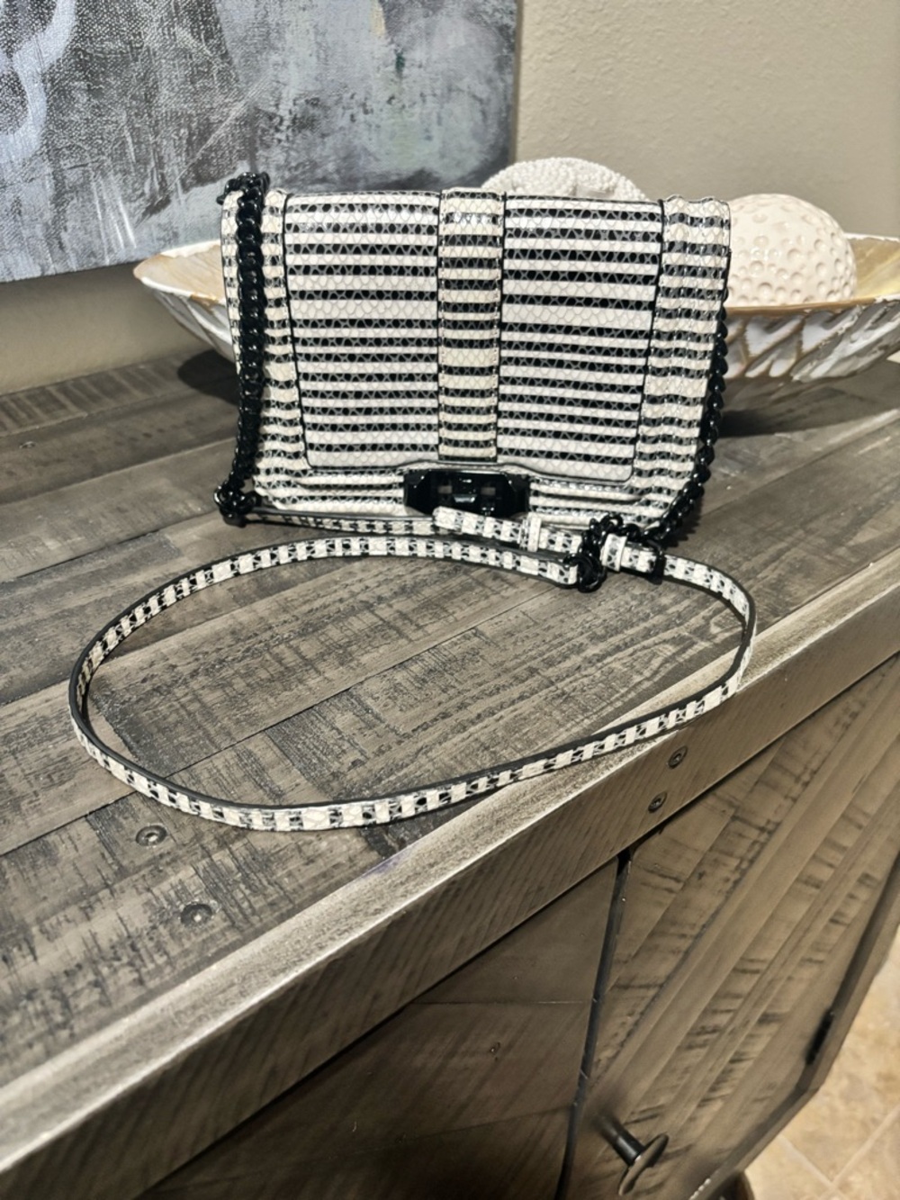 Rebecca Minkoff Striped Snake Small Love Crossbody - Picture 7 of 15